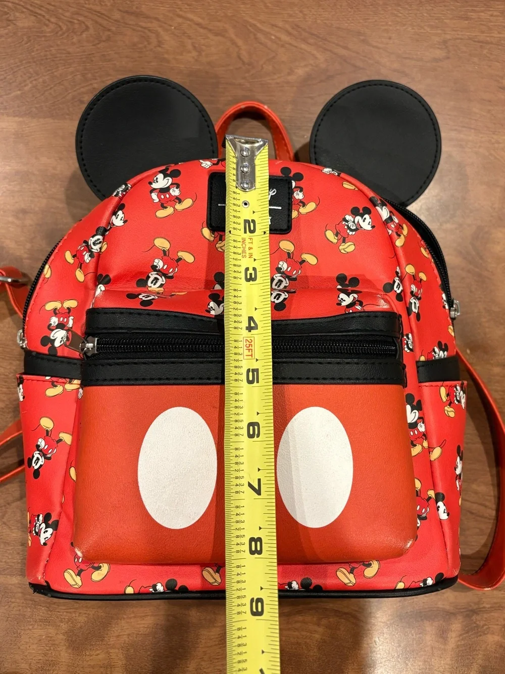Loungefly Red Mickey Mouse Mini Backpack with Black Ears